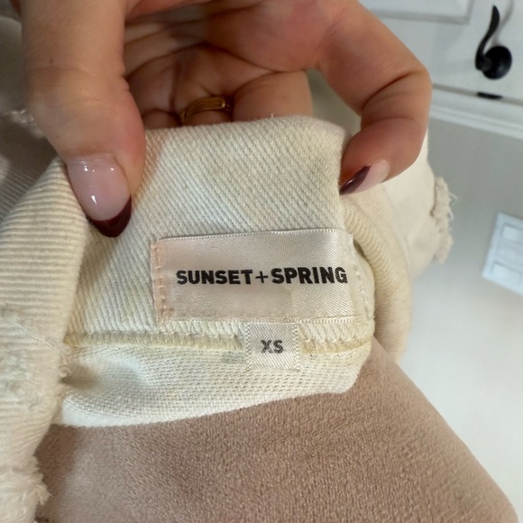 Bloomingdales Exclusive - Sunset and Spring White Denim Jacket with Pearls - Picture 7 of 9